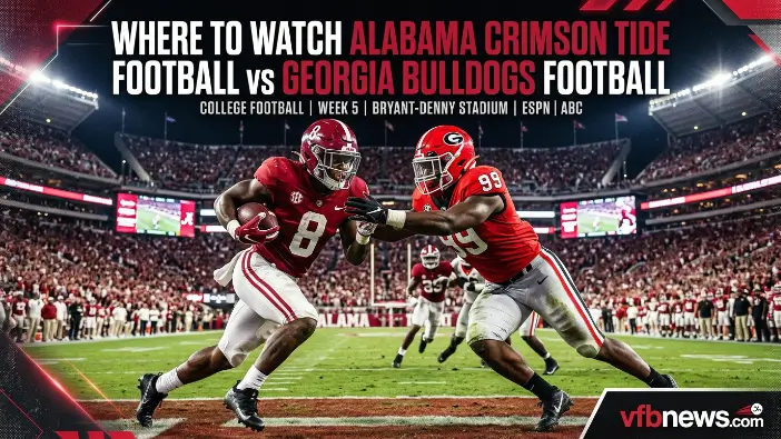Where To Watch Alabama Crimson Tide Football vs Georgia Bulldogs Football Where To Watch Alabama Crimson Tide Football vs Georgia Bulldogs Football