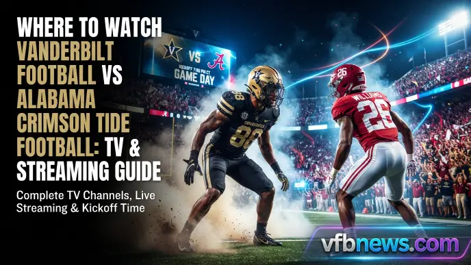 Where to Watch Vanderbilt Football vs Alabama Crimson Tide Football: TV & Streaming Guide Where to Watch Vanderbilt Football vs Alabama Crimson Tide Football