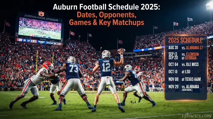 Auburn Football Schedule 2025