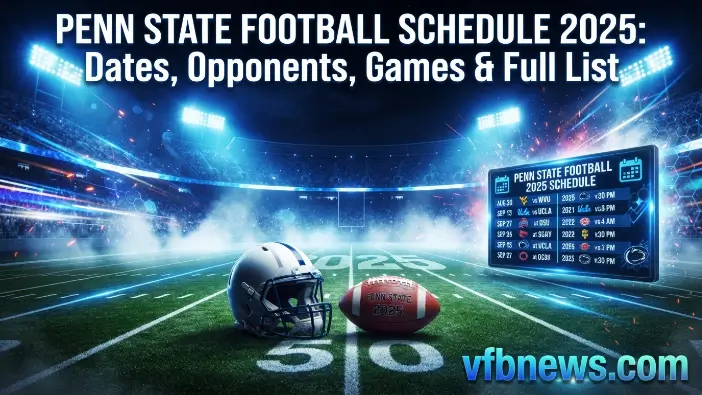 Penn State Football Schedule 2025
